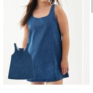 Blue Sleeveless Scoop Neck Sundress